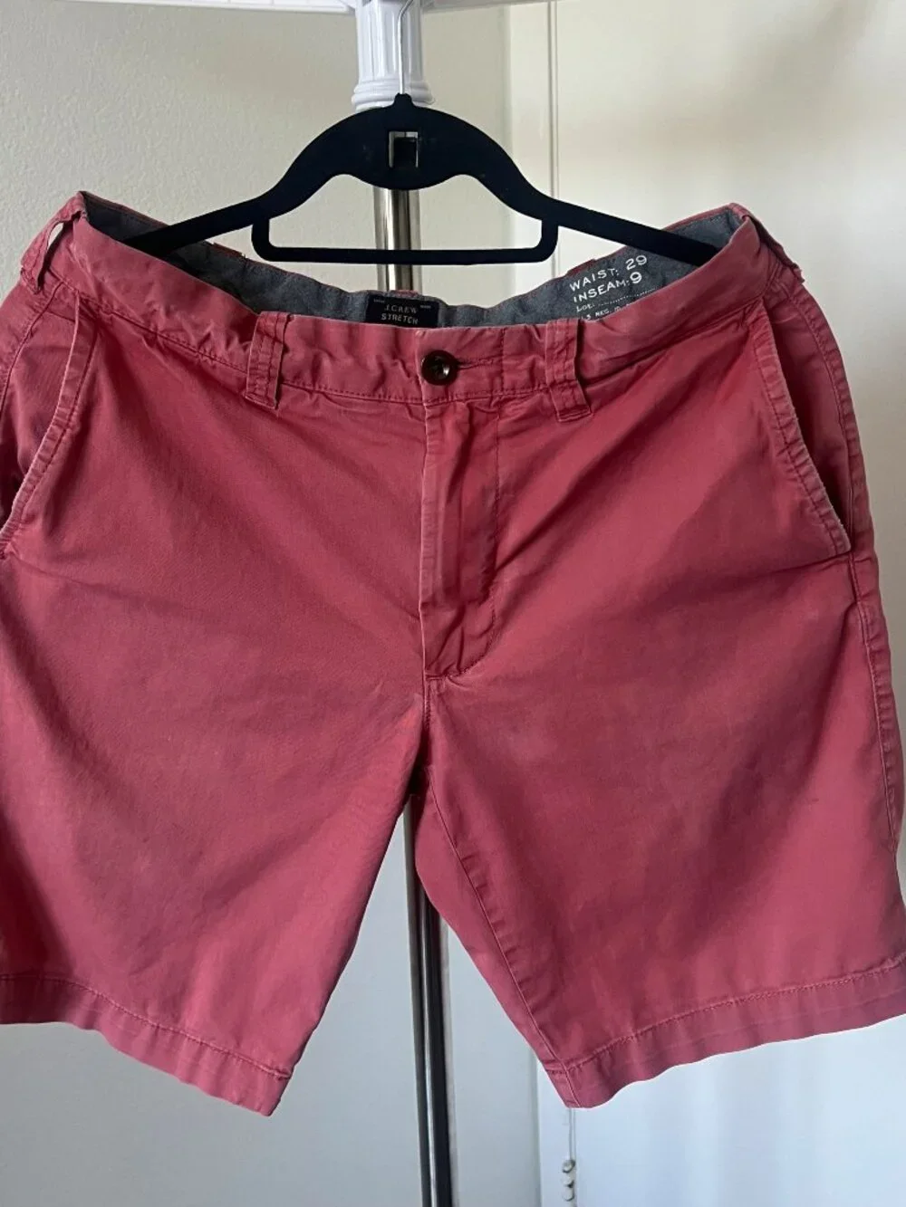 J. Crew Men's Stretch Chino Shorts Pink Size 29x9